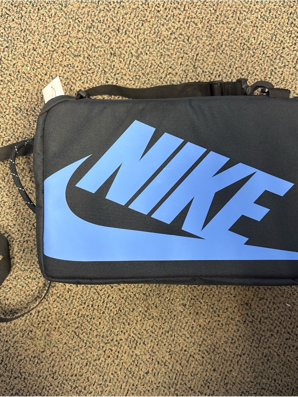 Nike Shoe Bag Black with Blue Logo